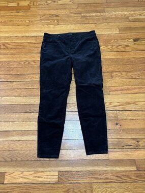 Talbots Women’s Corduroy Jegging Size 10p Petite Black Stretch Cotton 25" Inseam